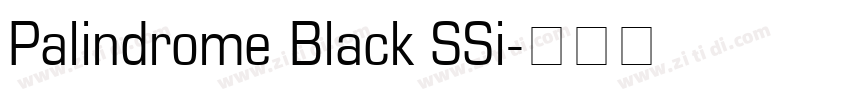 Palindrome Black SSi字体转换